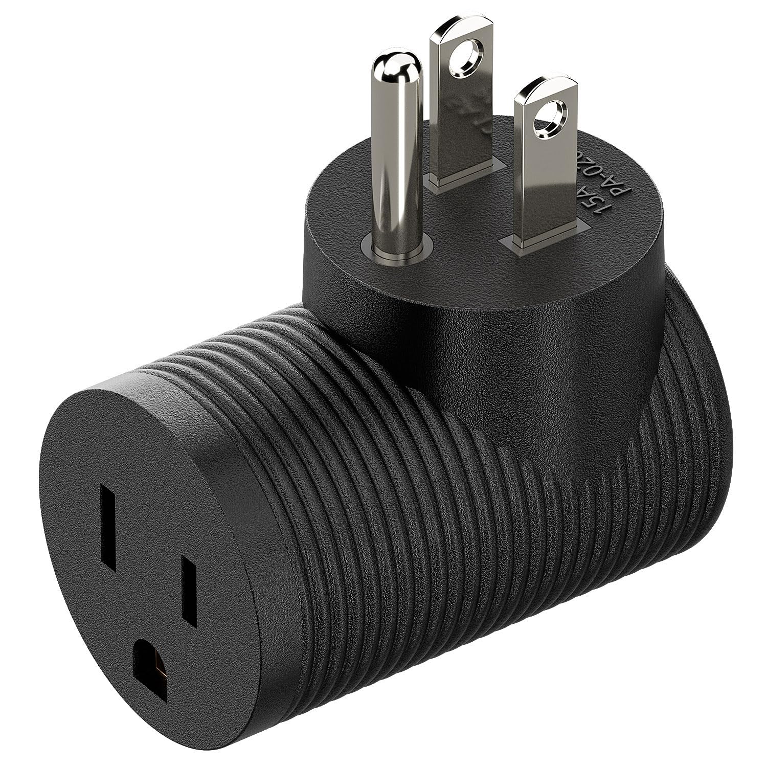 Amazon.com: Nema 5-15R to 5-15P Right Angle Power Adaptor, Right